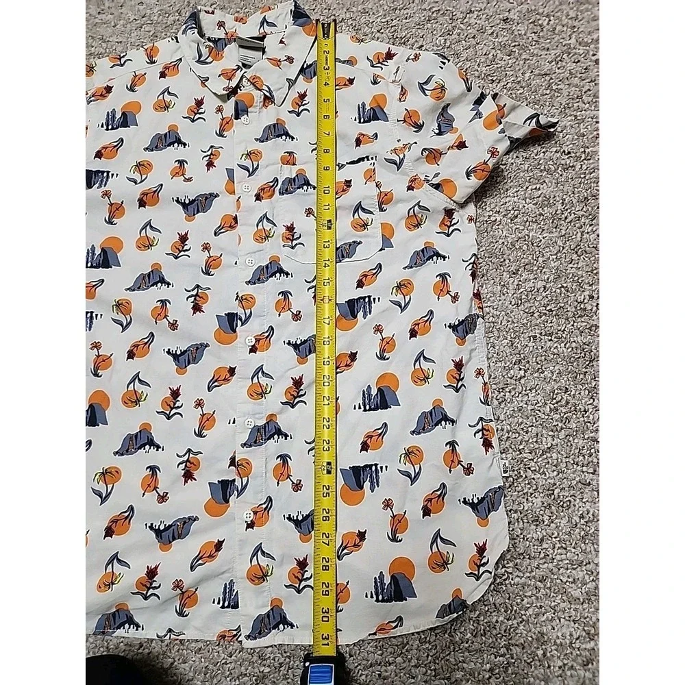 The North Face Button Up Shirt Floral Sun Mount Print Short Sleeve Mens XL India